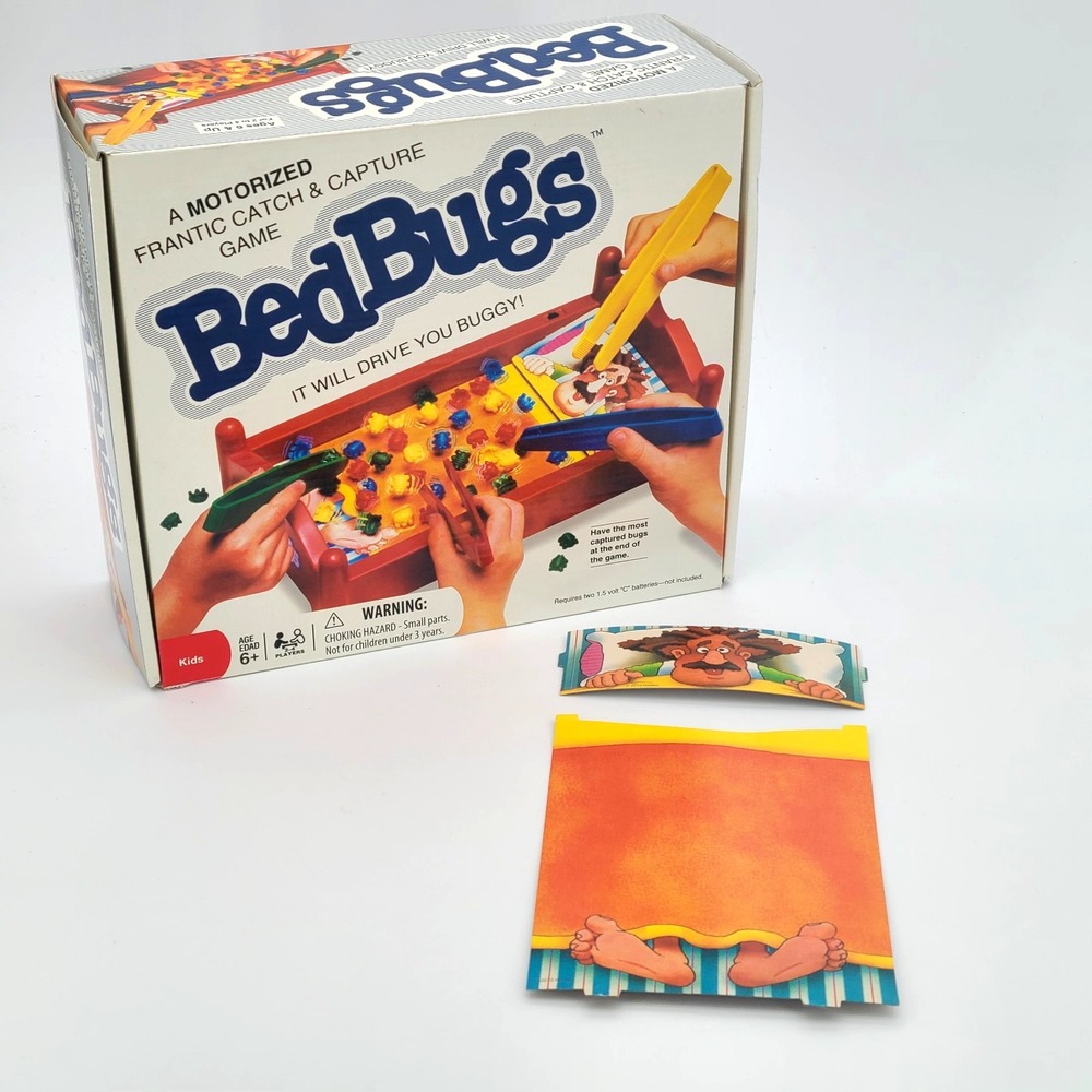 Milton Bradley Bed Bugs Motorized Game Replacement: 2 Cardboard Playing Surfaces